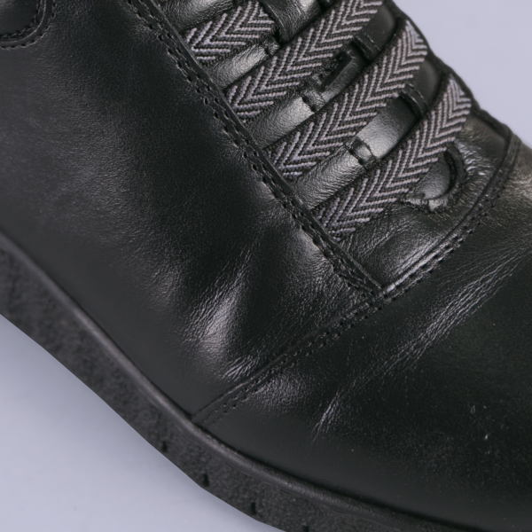 Δερμάτινα παπούτσια  Zenda μαύρα, 4 - Kalapod.gr